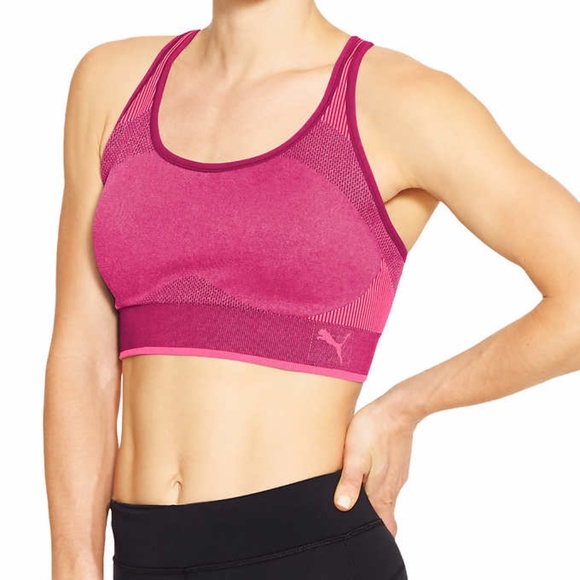 2 Pack - Puma Women's Seamless Sports Bras - New - Picture 4 of 7